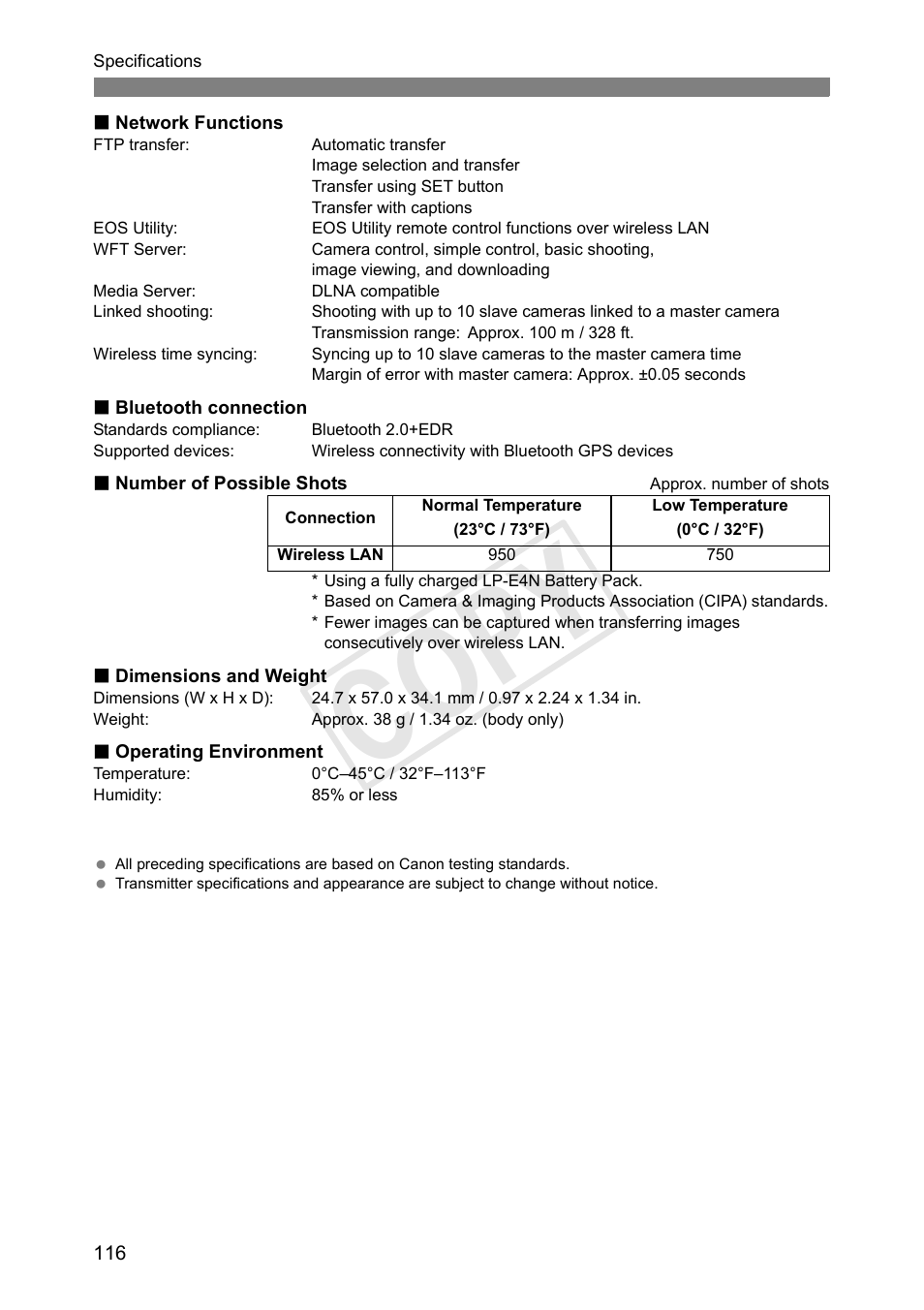 Cop y | Canon Wireless Transmitter WFT-E6A User Manual | Page 116 / 126