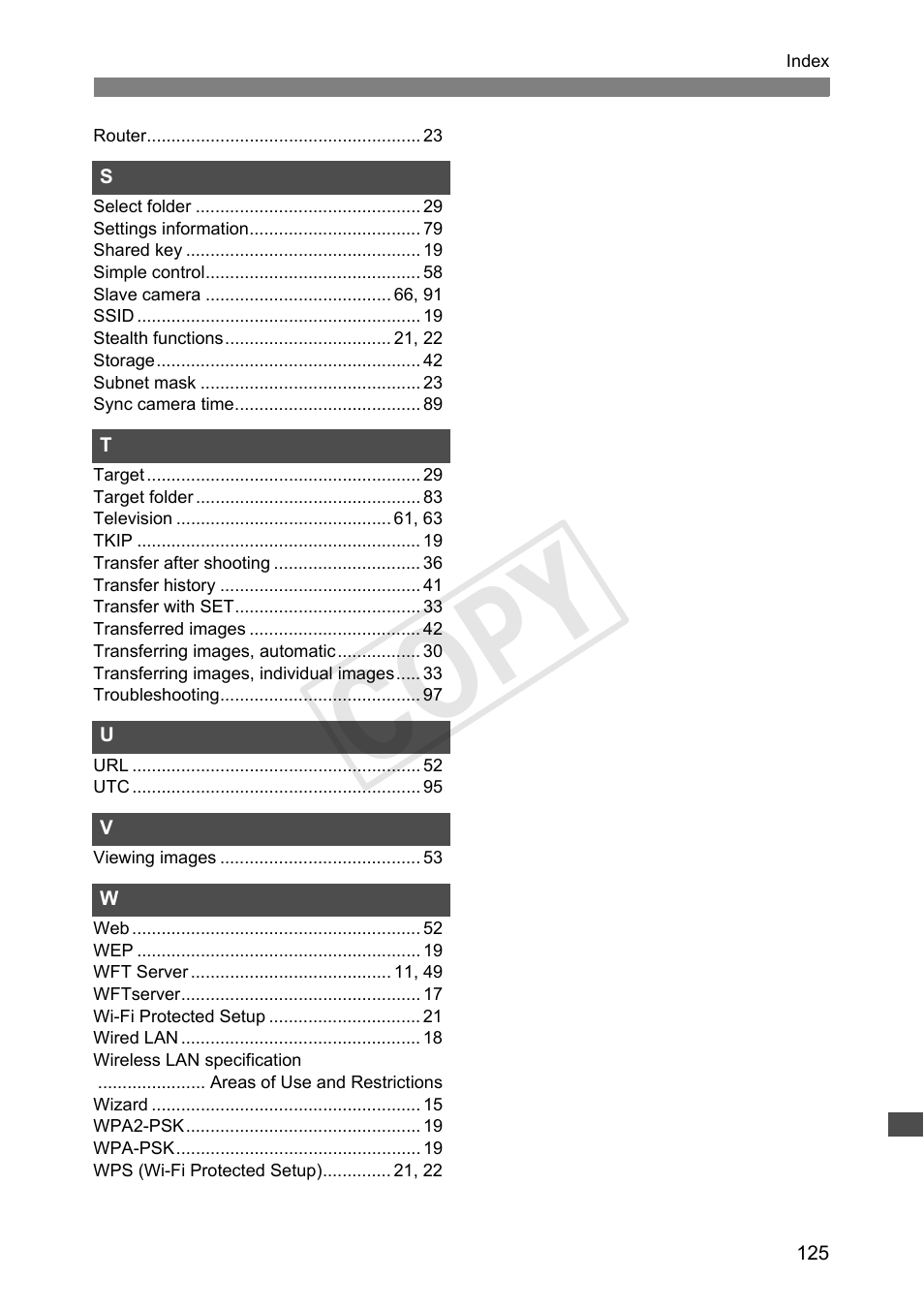 C op y | Canon Wireless Transmitter WFT-E6A User Manual | Page 125 / 126