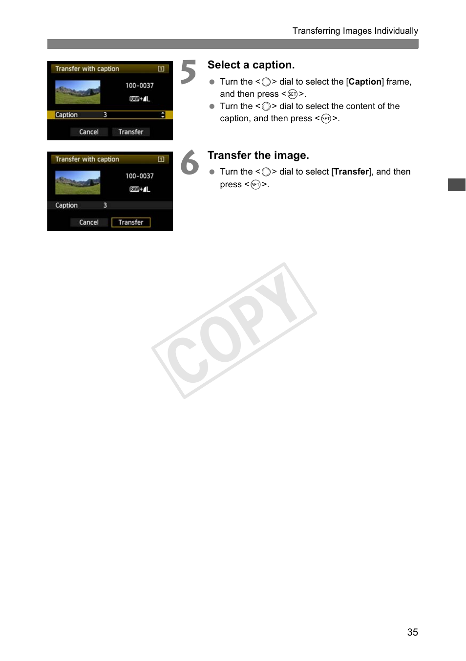 Cop y | Canon Wireless Transmitter WFT-E6A User Manual | Page 35 / 126