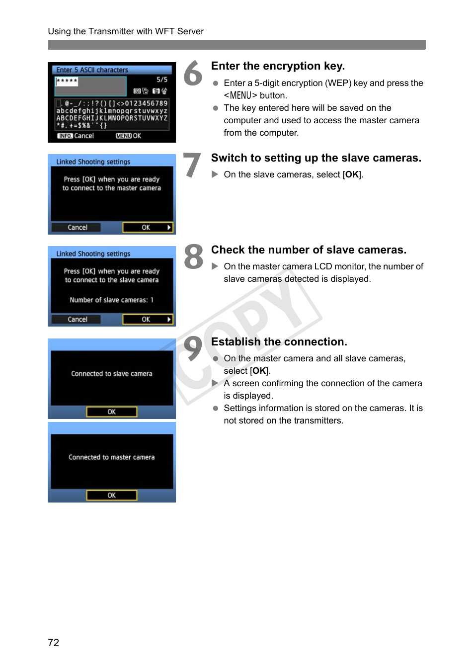 Cop y | Canon Wireless Transmitter WFT-E6A User Manual | Page 72 / 126