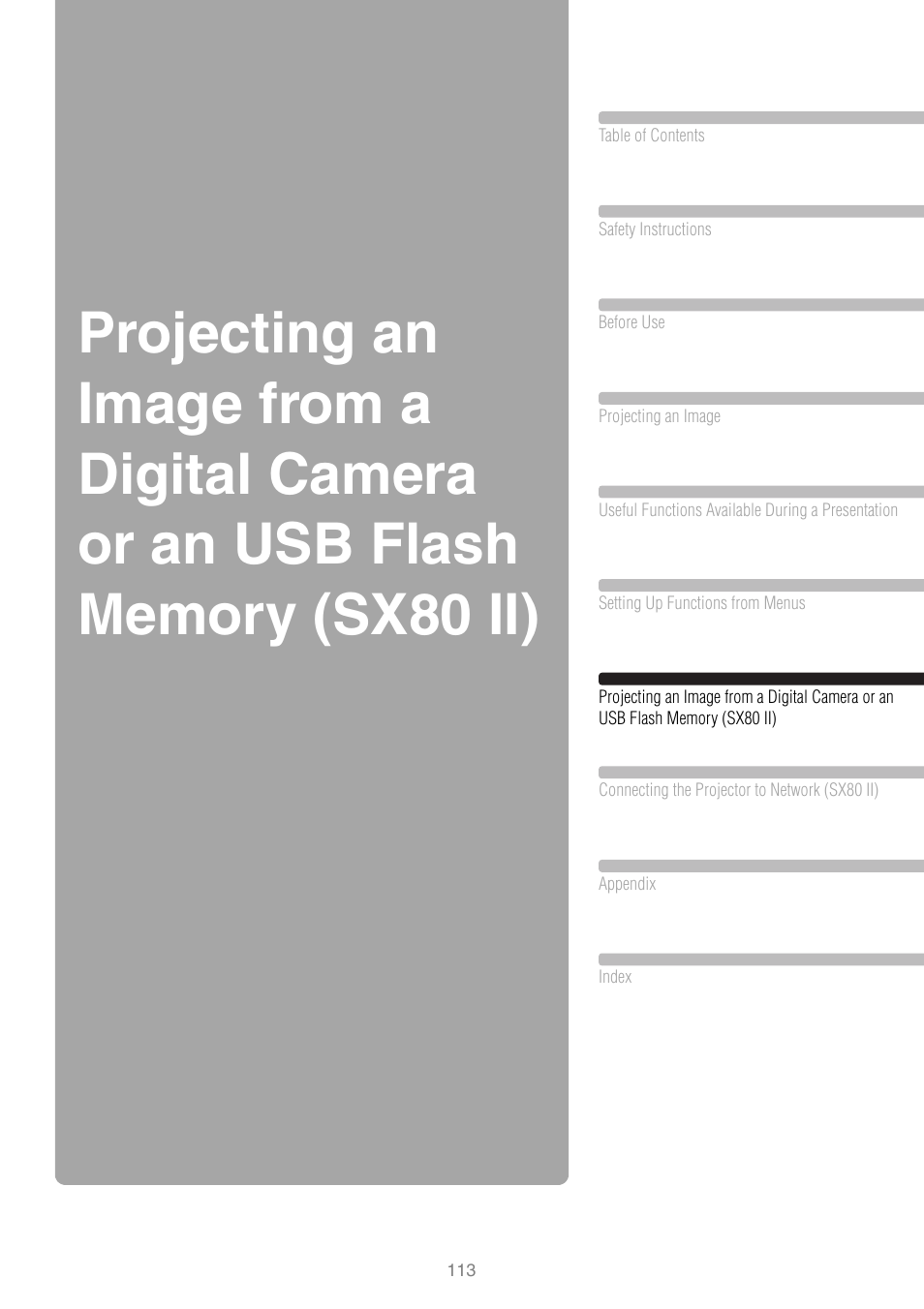 Canon REALiS SX80 Mark II D User Manual | Page 113 / 168