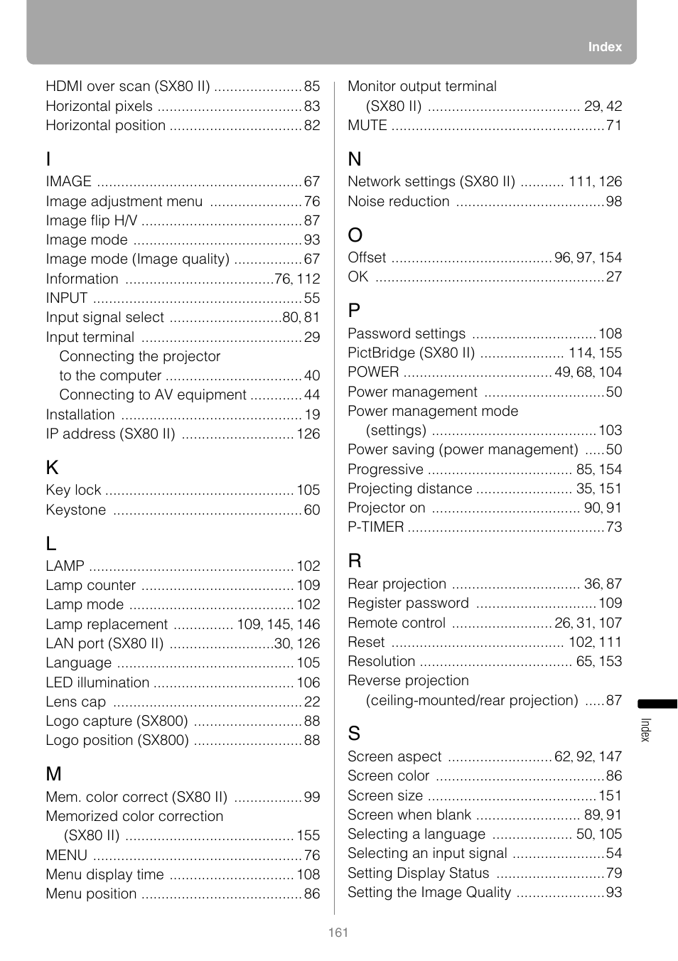 Canon REALiS SX80 Mark II D User Manual | Page 161 / 168