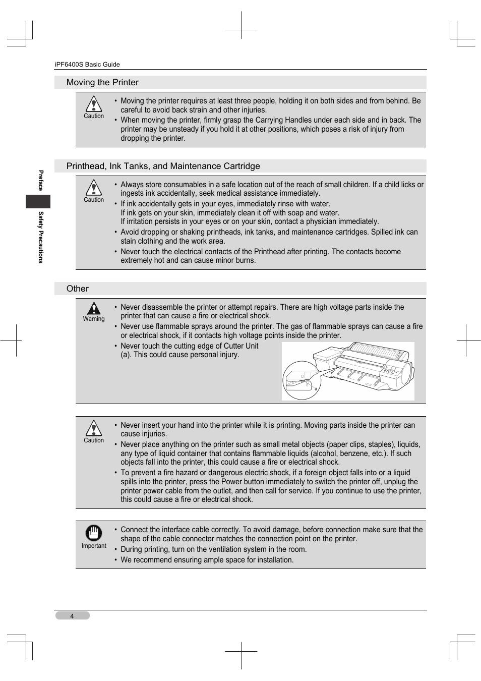 Canon imagePROGRAF iPF6400S User Manual | Page 4 / 164