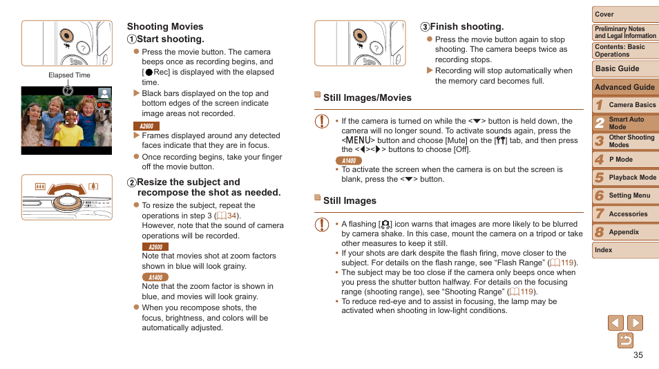 Canon PowerShot A2600 User Manual | Page 35 / 124