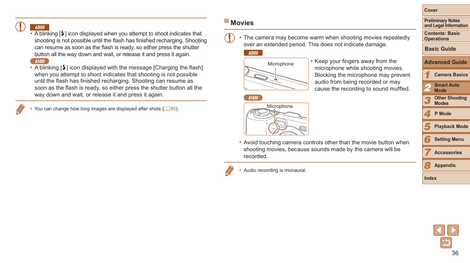 Canon PowerShot A2600 User Manual | Page 36 / 124