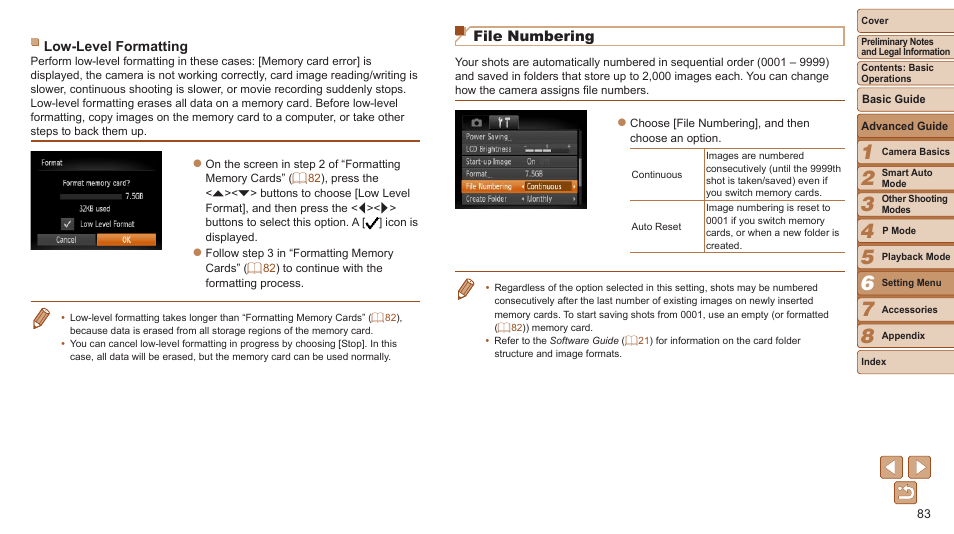 File numbering | Canon PowerShot A2600 User Manual | Page 83 / 124