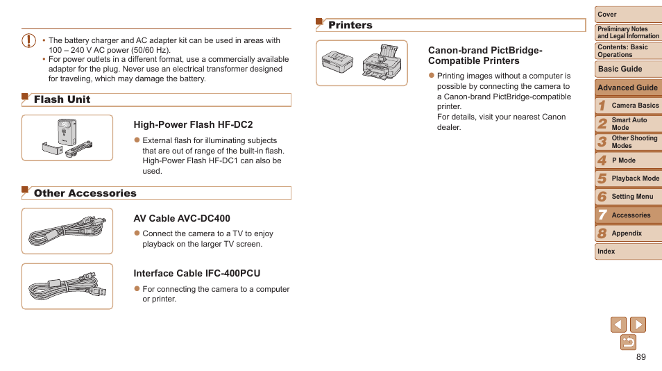 Canon PowerShot A2600 User Manual | Page 89 / 124