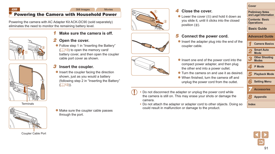Canon PowerShot A2600 User Manual | Page 91 / 124