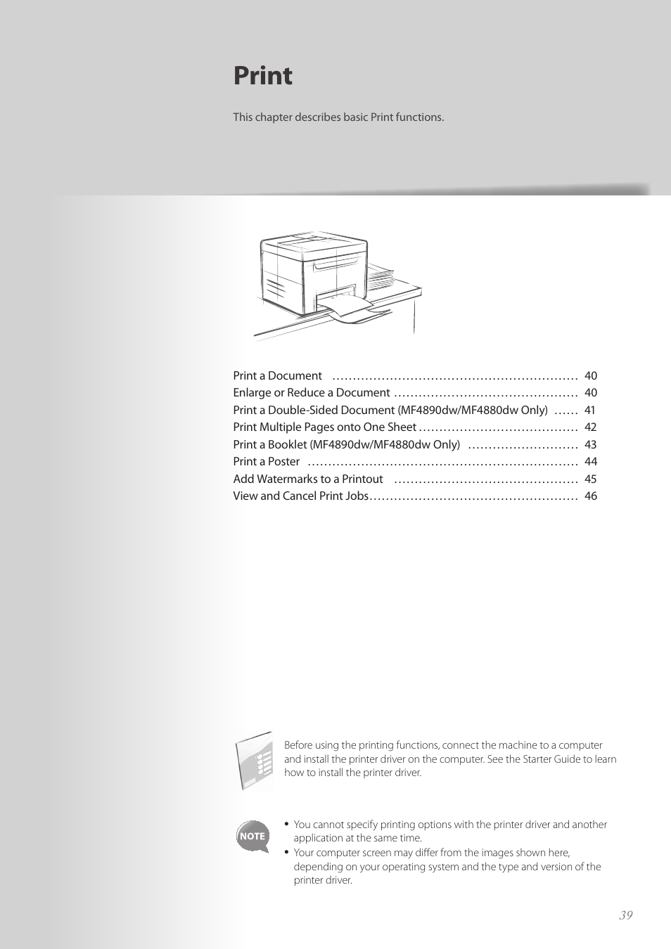 Print | Canon imageCLASS MF4890dw User Manual | Page 39 / 116