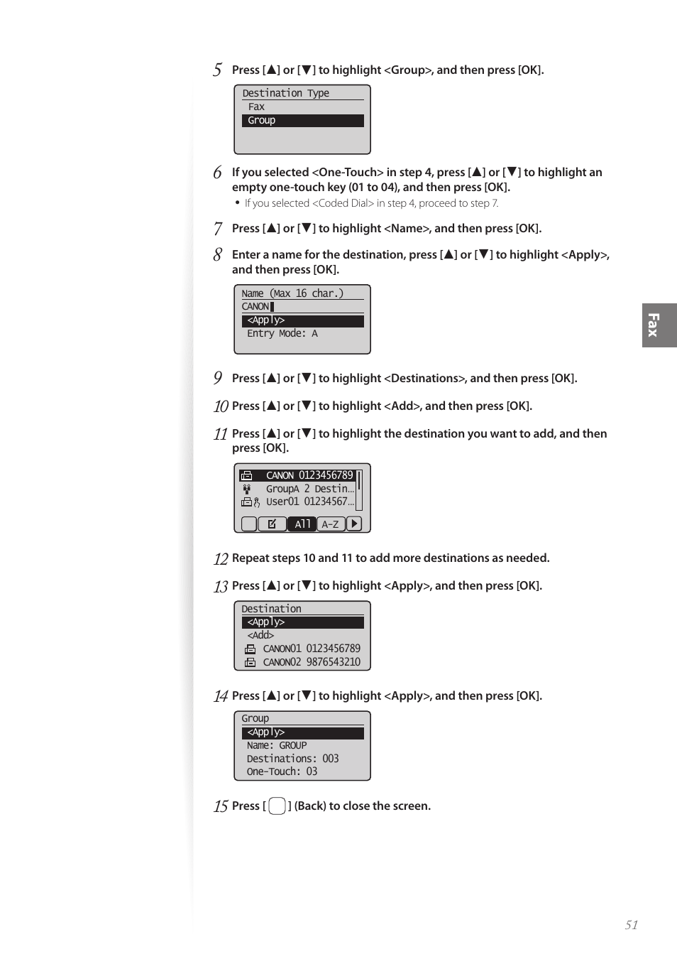 Fa x | Canon imageCLASS MF4890dw User Manual | Page 51 / 116