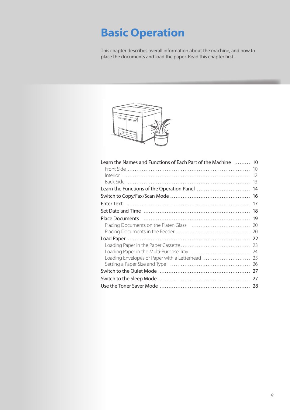 Basic operation | Canon imageCLASS MF4890dw User Manual | Page 9 / 116