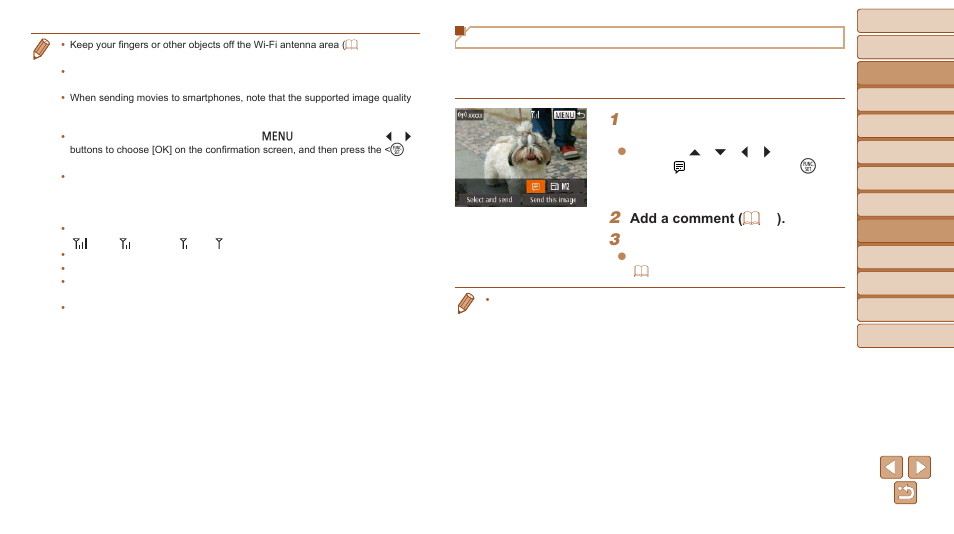 Adding comments | Canon PowerShot SX600 HS User Manual | Page 104 / 163