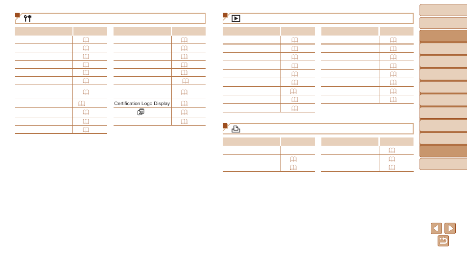 3 set up tab menu, 1 playback tab menu, 2 print tab menu | Canon PowerShot SX600 HS User Manual | Page 152 / 163