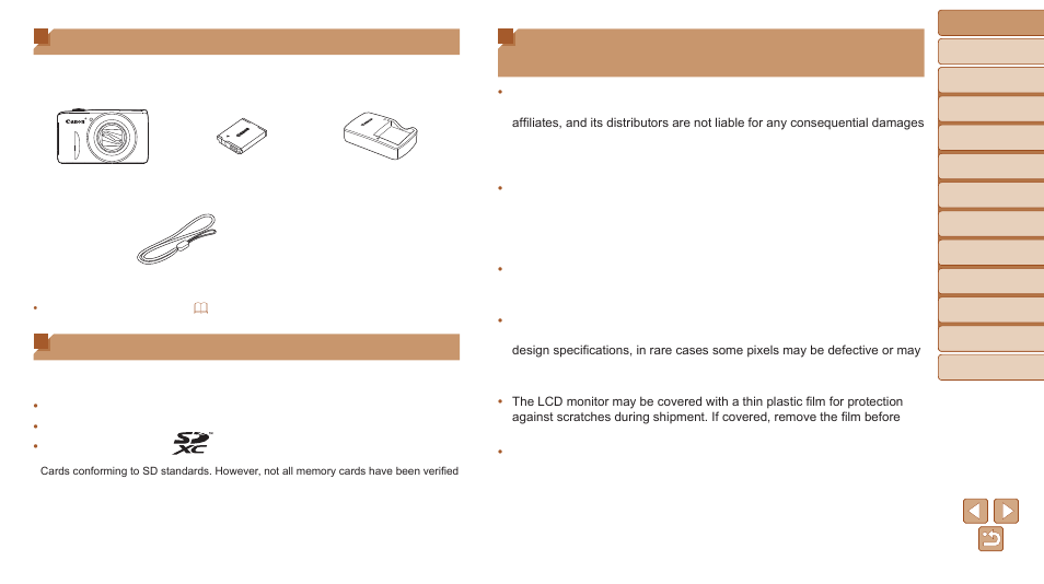 Package contents | Canon PowerShot SX600 HS User Manual | Page 2 / 163