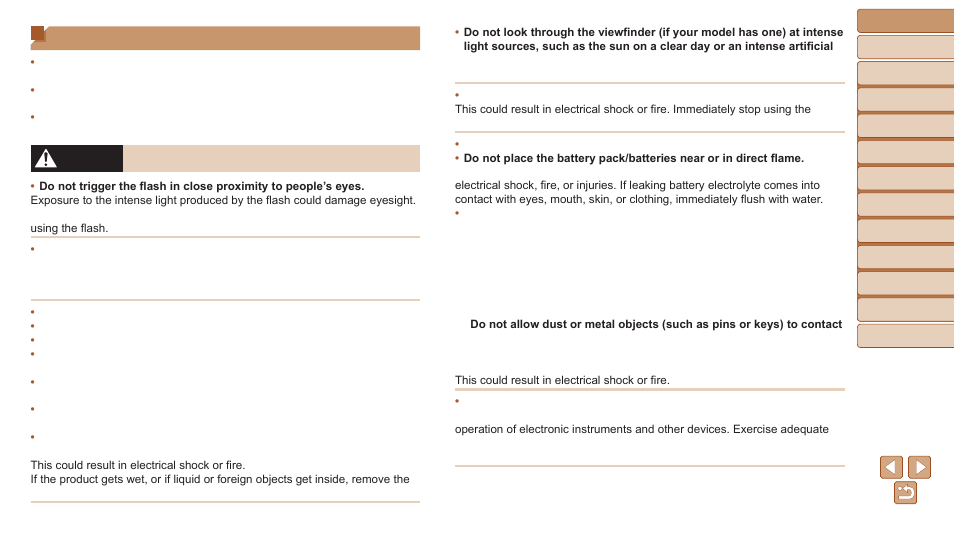 Before using the camera, Safety precautions | Canon PowerShot SX600 HS User Manual | Page 6 / 163