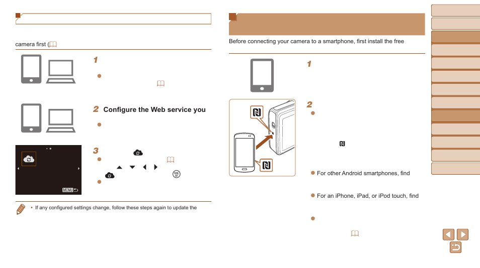 Installing camerawindow on a, Smartphone, Registering other web services | Installing camerawindow on, A smartphone, Install camerawindow on a smartphone, Step 2, Installing camerawindow on a smartphone | Canon PowerShot SX600 HS User Manual | Page 91 / 163