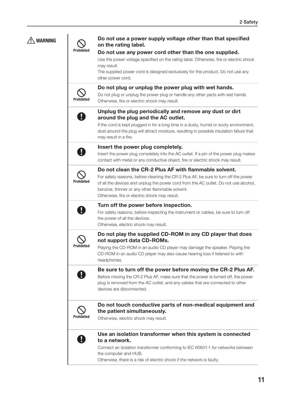 Canon CR-2 PLUS AF User Manual | Page 11 / 54