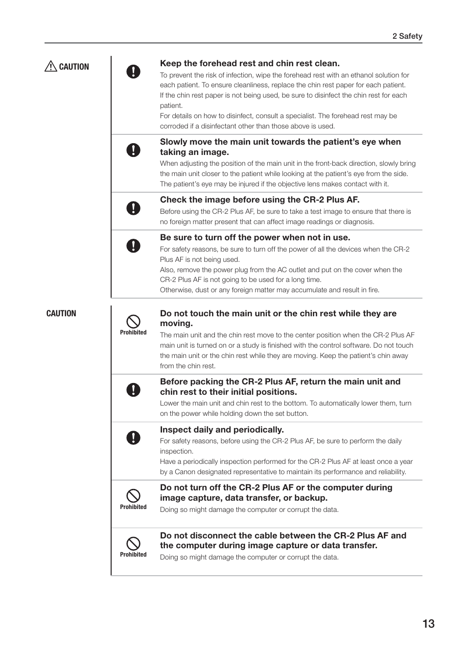 Canon CR-2 PLUS AF User Manual | Page 13 / 54