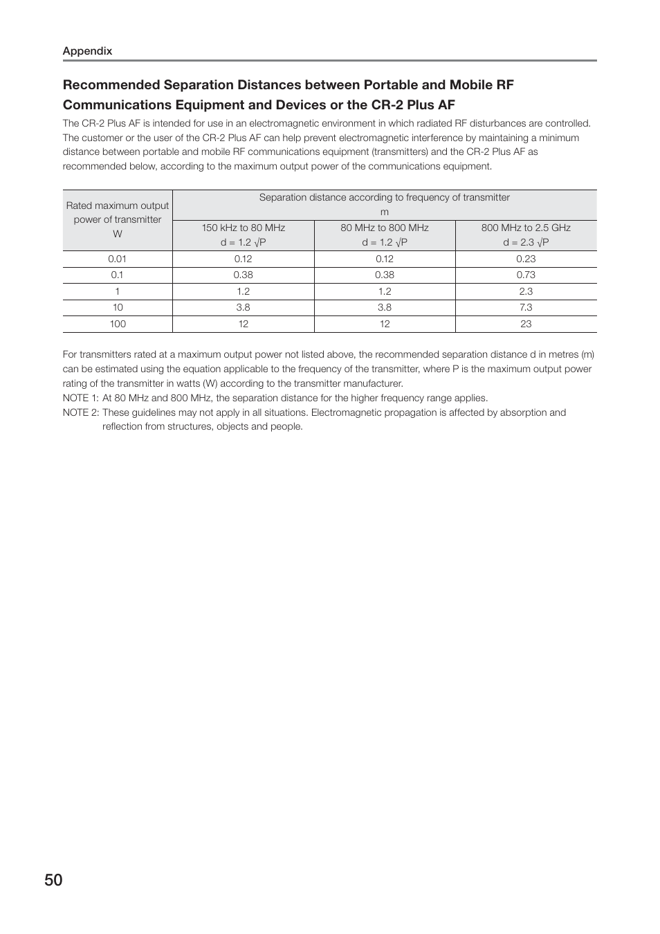 Canon CR-2 PLUS AF User Manual | Page 50 / 54