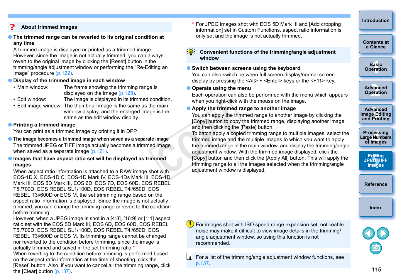Cop y | Canon EOS Rebel SL1 18-55mm IS STM Lens Kit User Manual | Page 116 / 152