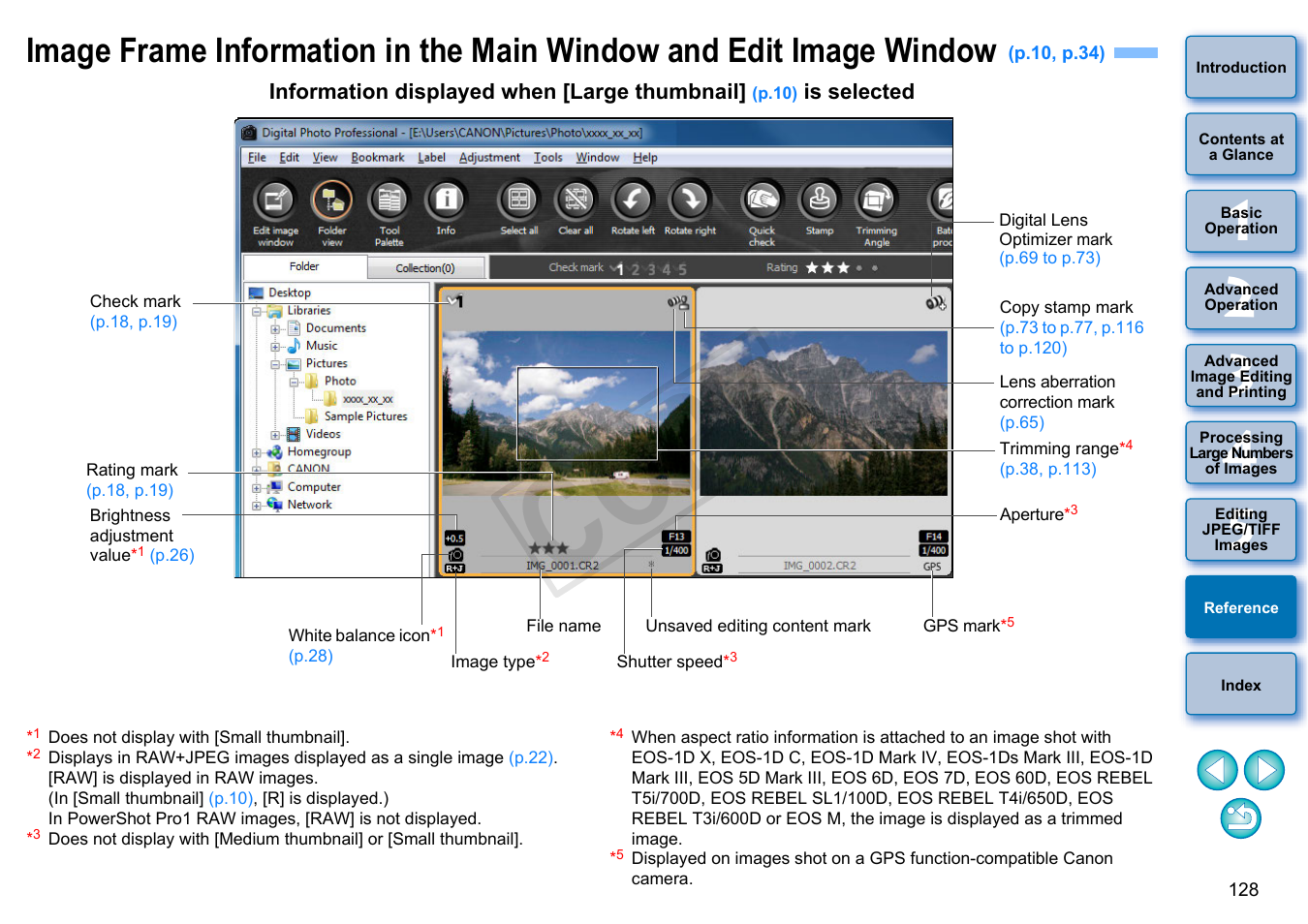 Mark, P.128), Is displayed | Image window, Cop y | Canon EOS Rebel SL1 18-55mm IS STM Lens Kit User Manual | Page 129 / 152