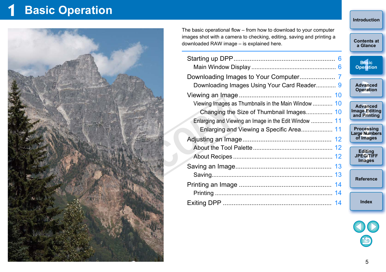 Basic operation, Basic, Operation | C op y | Canon EOS Rebel SL1 18-55mm IS STM Lens Kit User Manual | Page 6 / 152