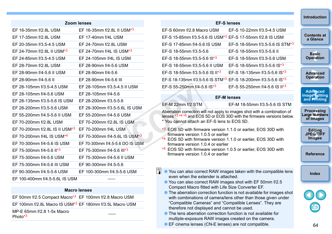 Cop y | Canon EOS Rebel SL1 18-55mm IS STM Lens Kit User Manual | Page 65 / 152