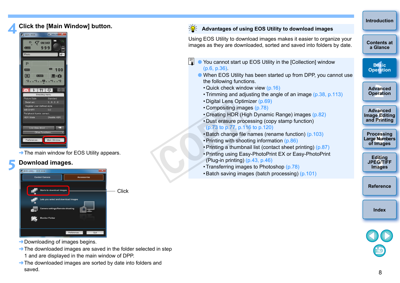 Cop y | Canon EOS Rebel SL1 18-55mm IS STM Lens Kit User Manual | Page 9 / 152