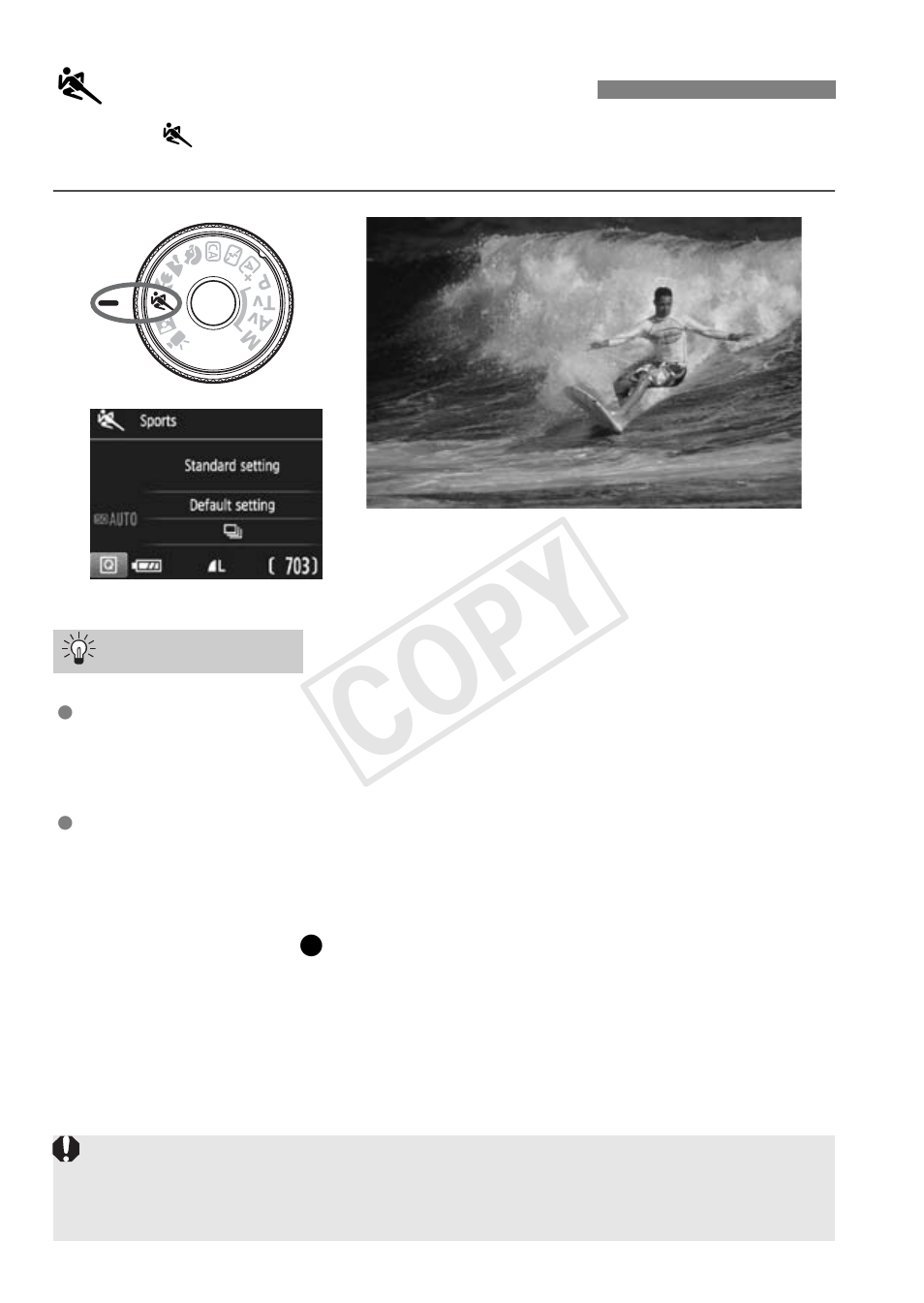 5 shooting moving subjects, Cop y | Canon EOS Rebel T5 18-55 IS II Kit User Manual | Page 60 / 116