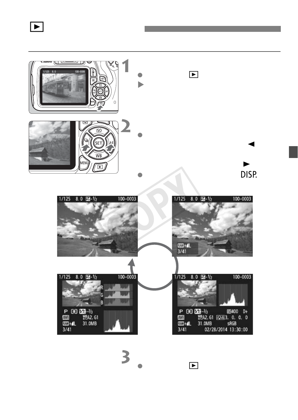 X image playback, Cop y | Canon EOS Rebel T5 18-55 IS II Kit User Manual | Page 65 / 116
