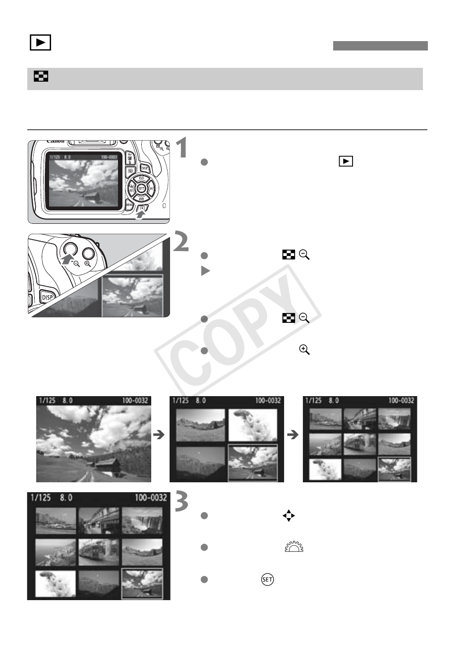 X searching for images quickly, Cop y | Canon EOS Rebel T5 18-55 IS II Kit User Manual | Page 84 / 116