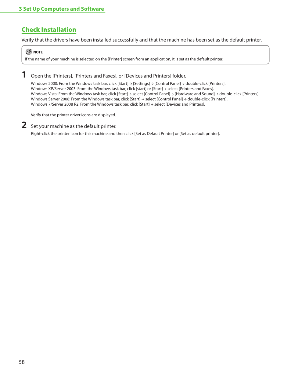 Check installation | Canon Color imageCLASS MF9220Cdn User Manual | Page 60 / 64