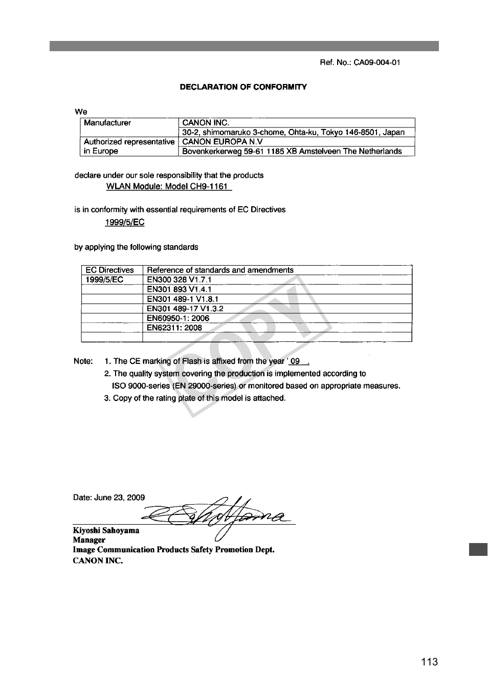 Cop y | Canon Wireless File Transmitter WFT-E2 II A User Manual | Page 113 / 120