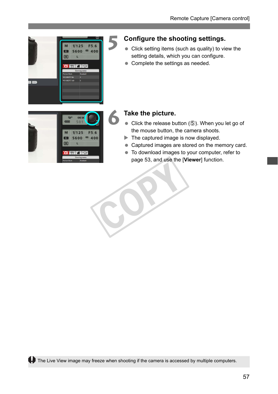 Cop y | Canon Wireless File Transmitter WFT-E2 II A User Manual | Page 57 / 120