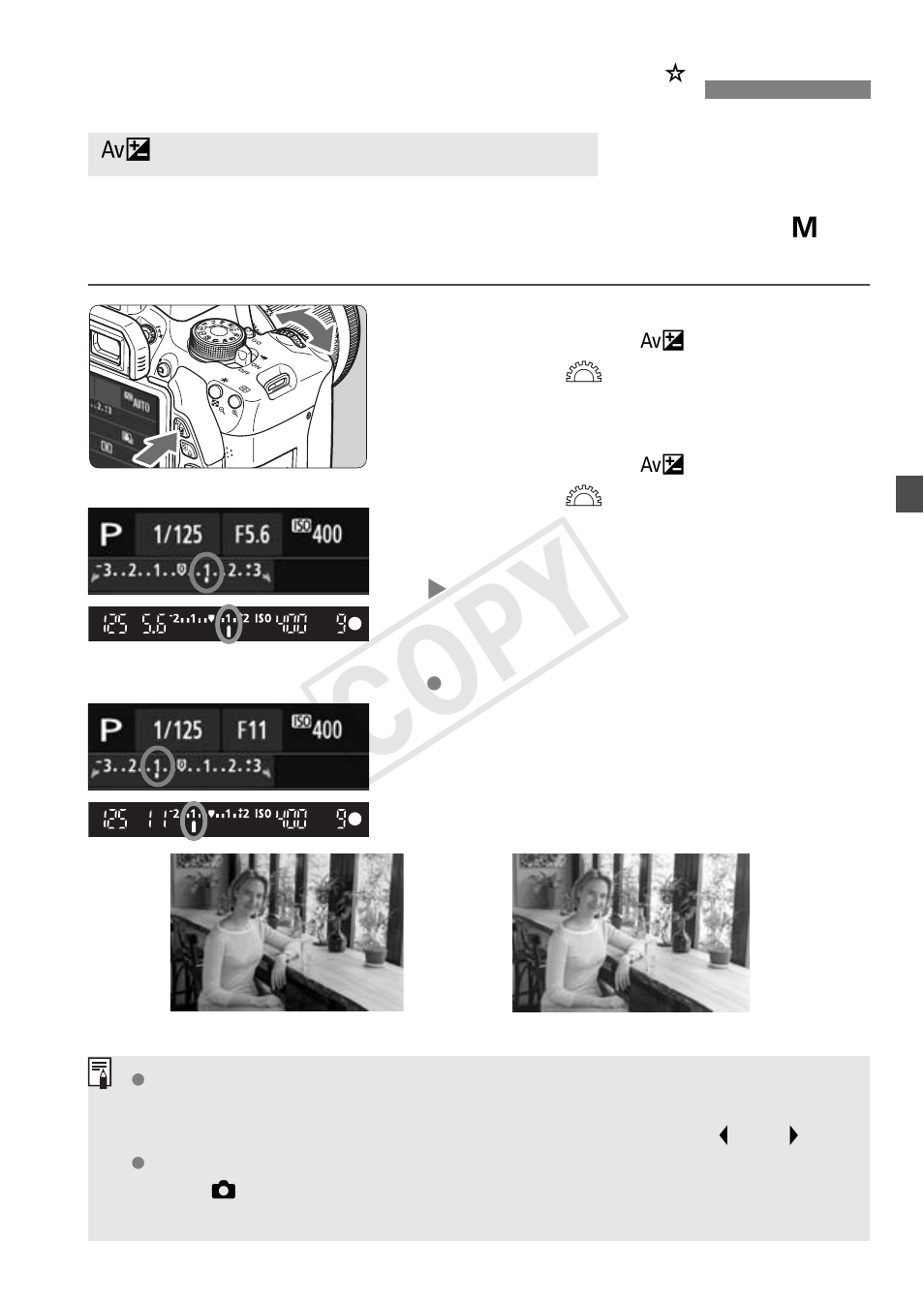 Cop y, Setting exposure compensation n | Canon EOS Rebel T5i 18-55mm IS STM Lens Kit User Manual | Page 119 / 388