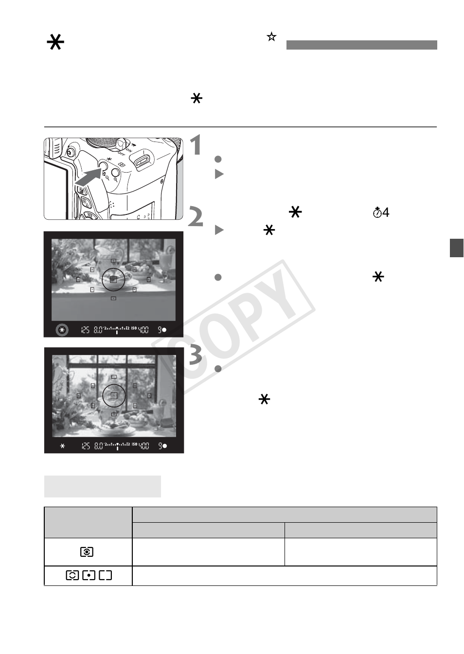 Cop y, A locking the exposure n | Canon EOS Rebel T5i 18-55mm IS STM Lens Kit User Manual | Page 123 / 388