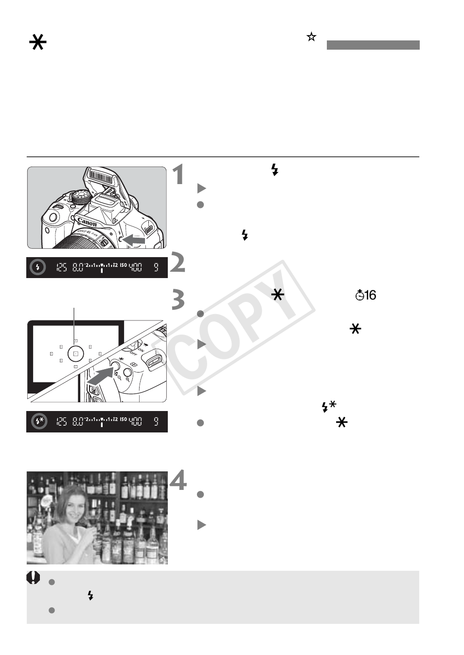 Cop y, A locking the flash exposure n | Canon EOS Rebel T5i 18-55mm IS STM Lens Kit User Manual | Page 124 / 388