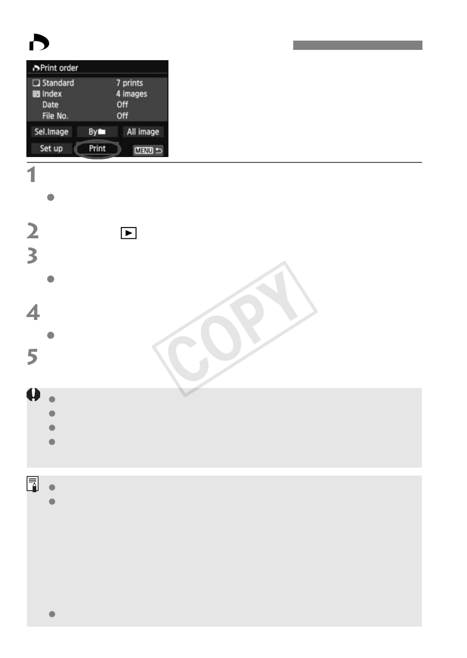 Cop y, W direct printing with dpof | Canon EOS Rebel T5i 18-55mm IS STM Lens Kit User Manual | Page 292 / 388
