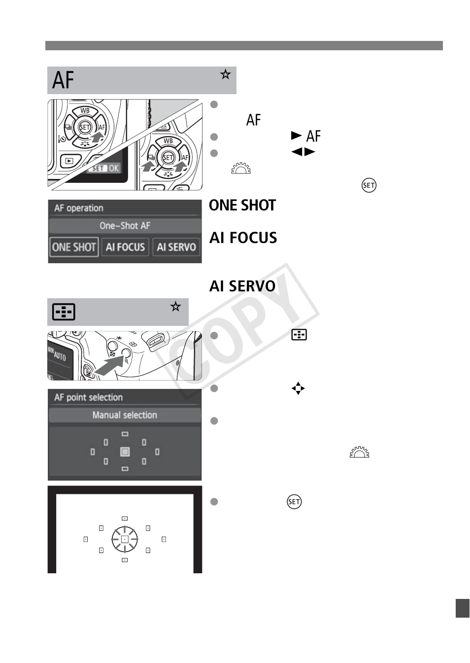 Cop y, S af point n, F : af operation n | Canon EOS Rebel T5i 18-55mm IS STM Lens Kit User Manual | Page 377 / 388