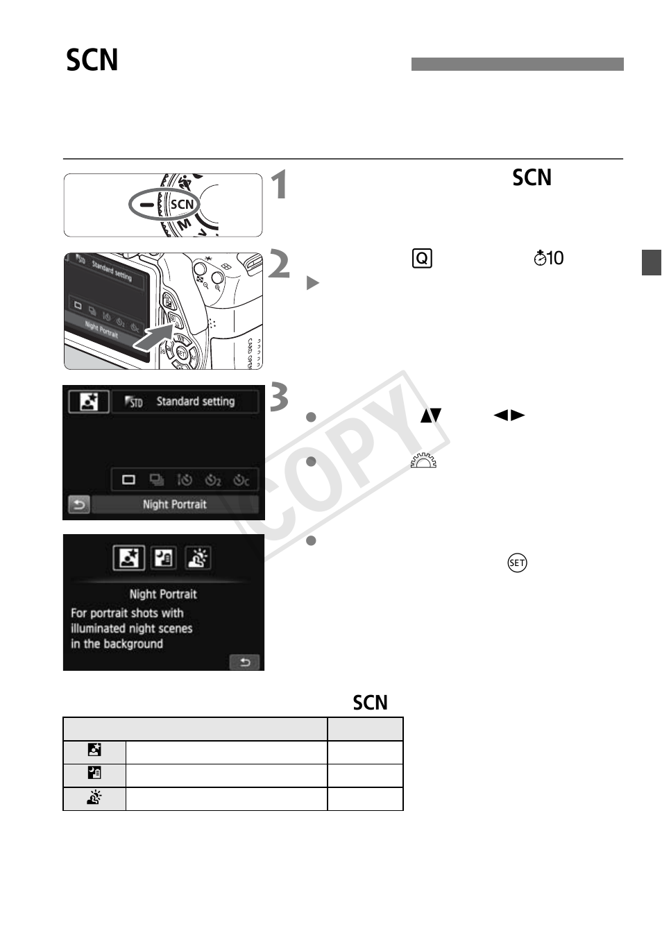Cop y, 8 : special scene mode | Canon EOS Rebel T5i 18-55mm IS STM Lens Kit User Manual | Page 71 / 388