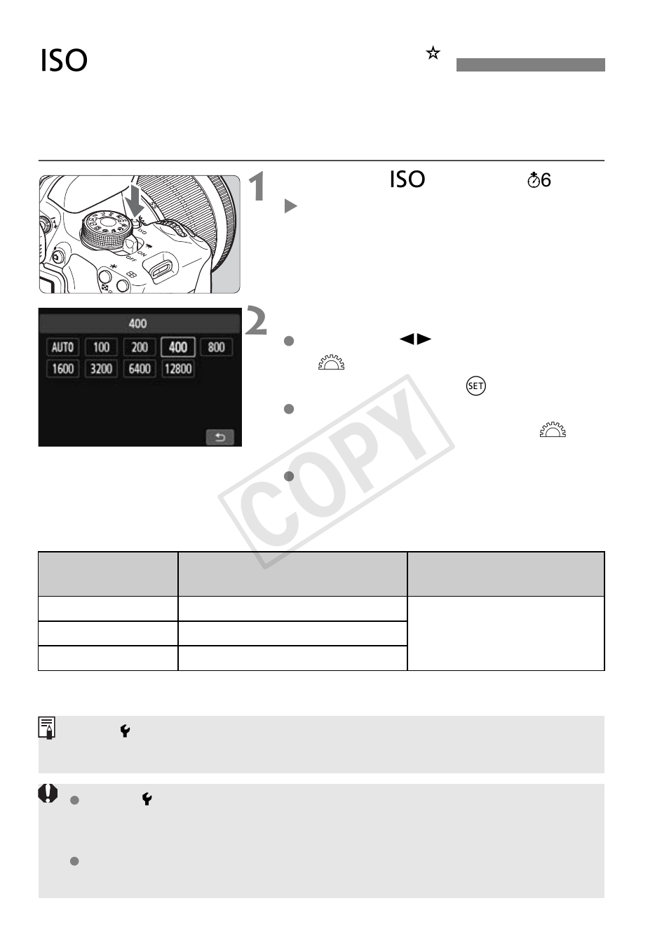 Cop y, I : changing the iso speed n | Canon EOS Rebel T5i 18-55mm IS STM Lens Kit User Manual | Page 92 / 388