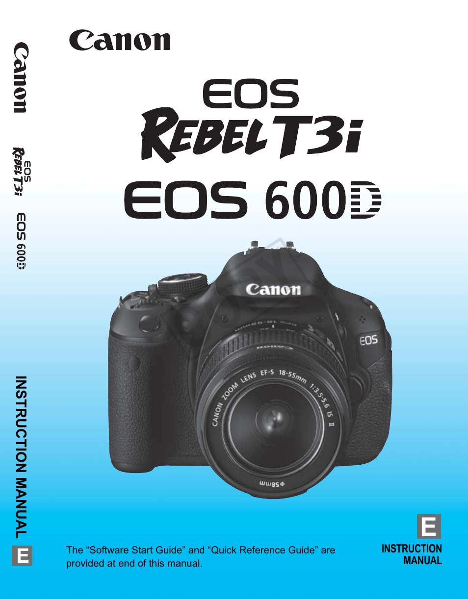 Canon EOS Rebel T3i 18-55mm IS II Lens Kit User Manual | 324 pages