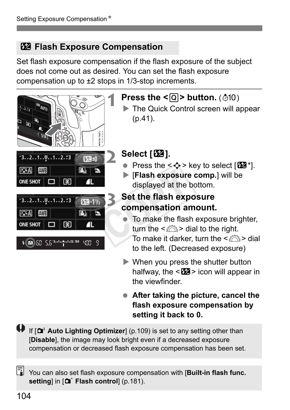 Cop y | Canon EOS Rebel T3i 18-55mm IS II Lens Kit User Manual | Page 104 / 324