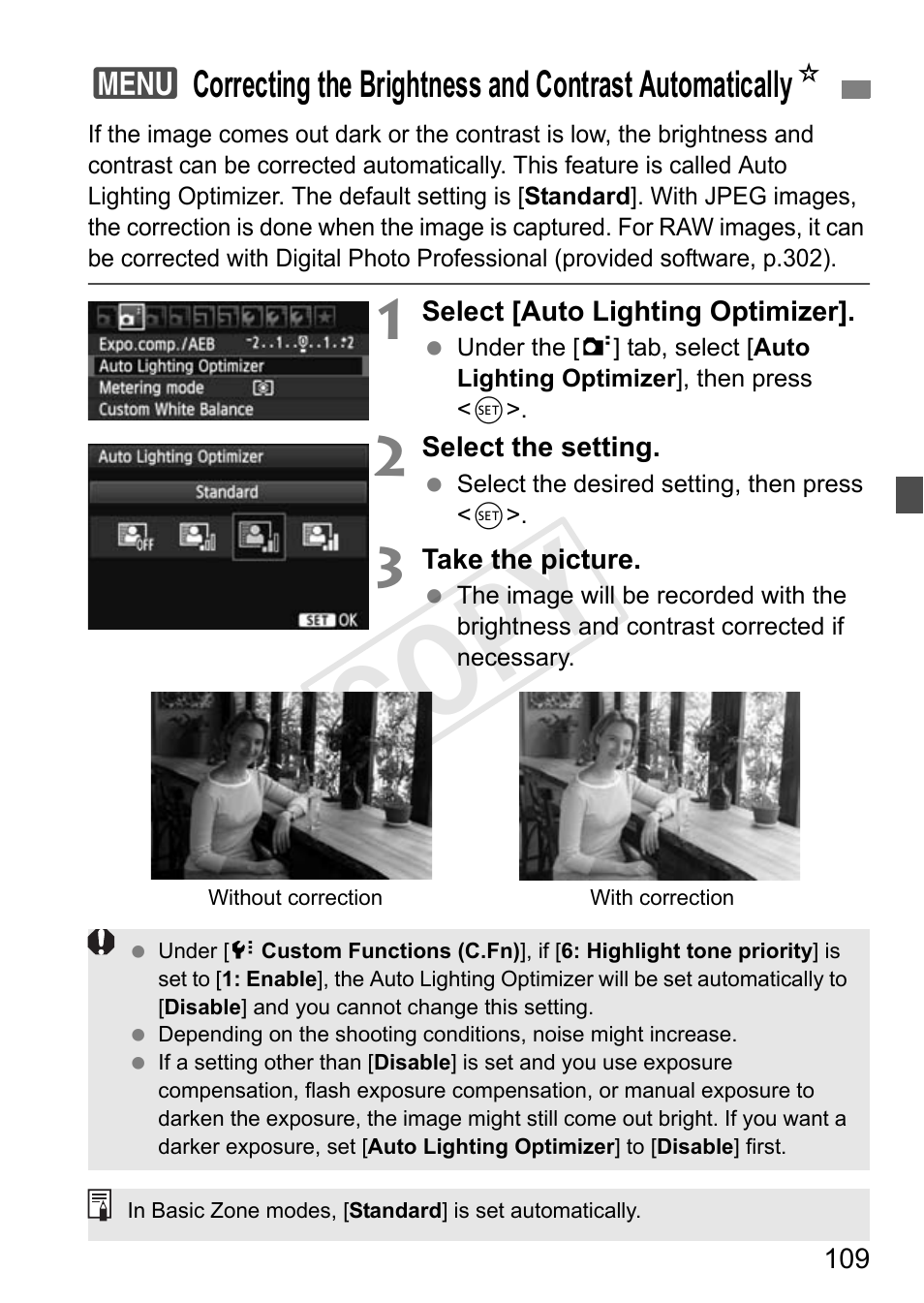 Cop y | Canon EOS Rebel T3i 18-55mm IS II Lens Kit User Manual | Page 109 / 324