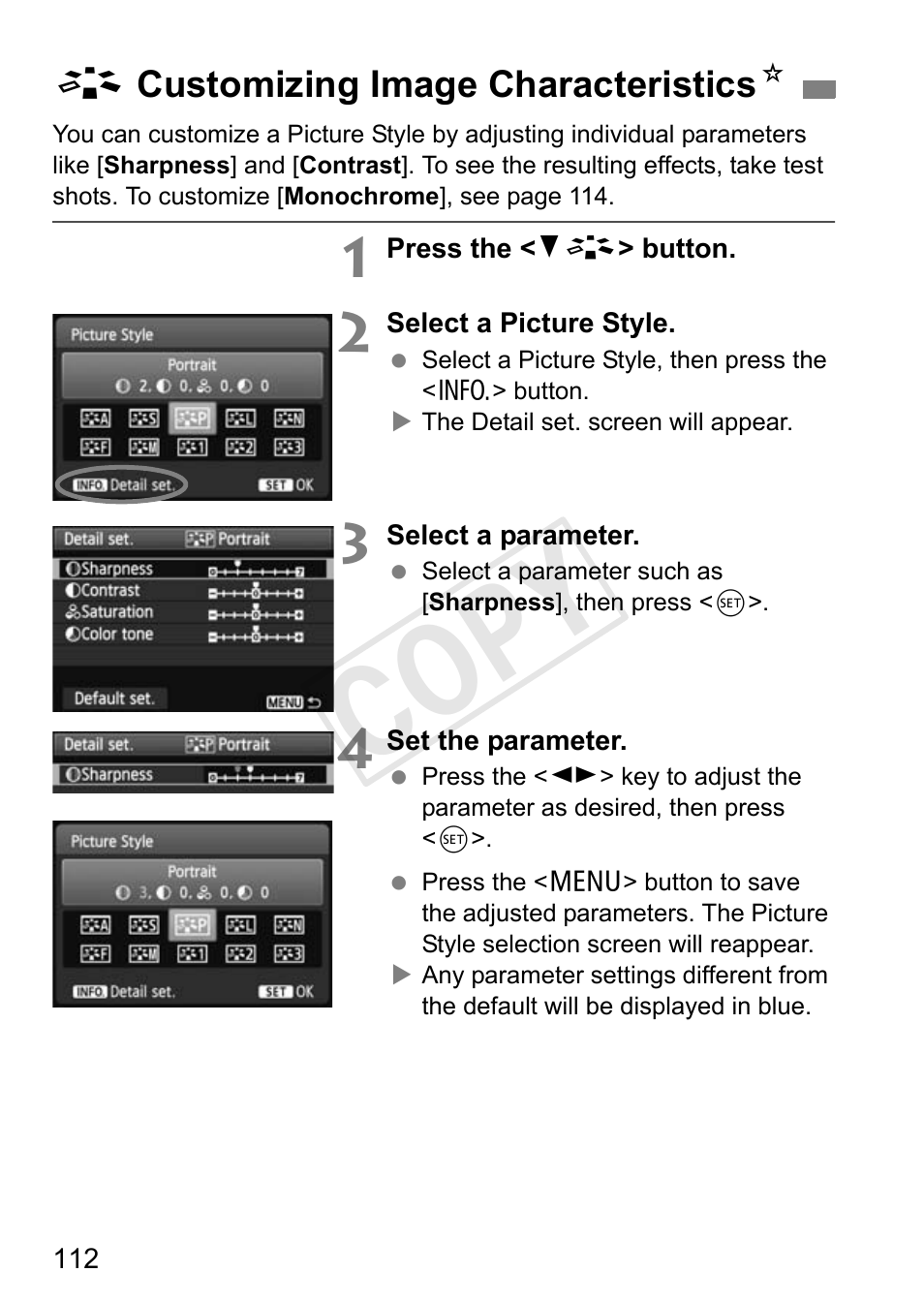Cop y | Canon EOS Rebel T3i 18-55mm IS II Lens Kit User Manual | Page 112 / 324