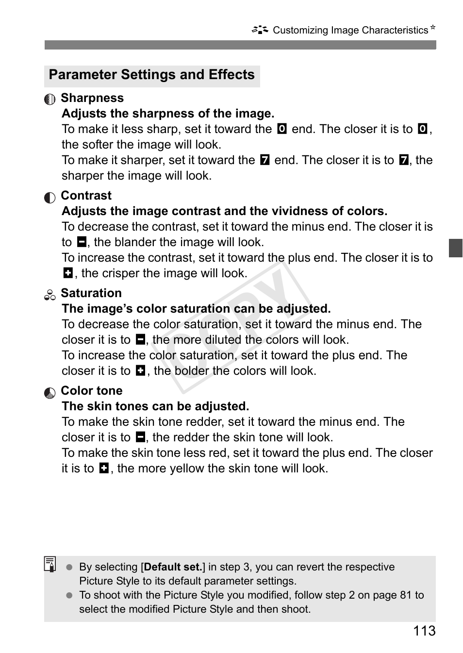 Cop y | Canon EOS Rebel T3i 18-55mm IS II Lens Kit User Manual | Page 113 / 324