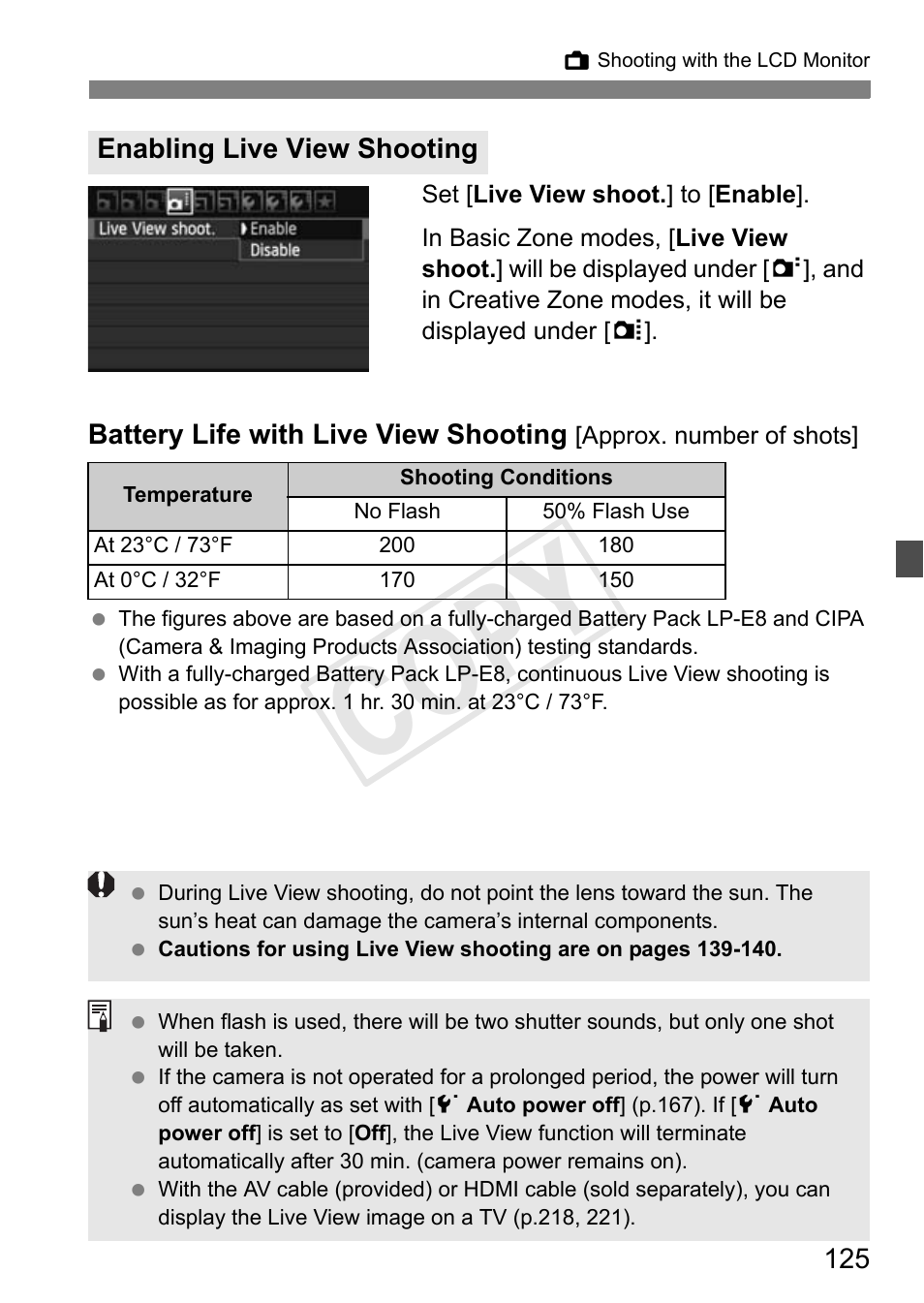 Cop y | Canon EOS Rebel T3i 18-55mm IS II Lens Kit User Manual | Page 125 / 324