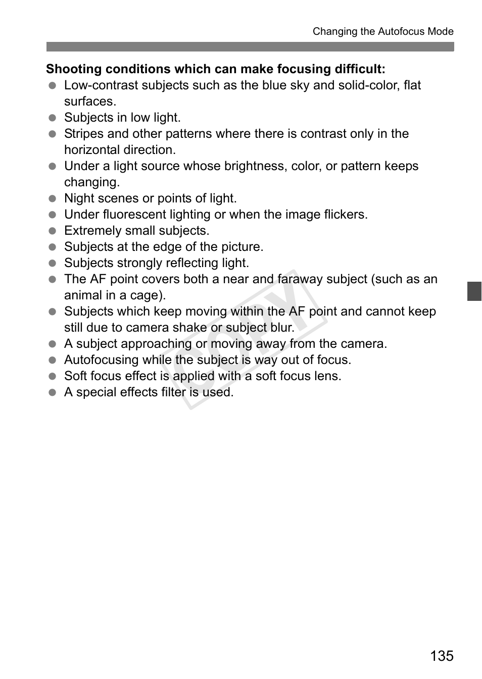 Cop y | Canon EOS Rebel T3i 18-55mm IS II Lens Kit User Manual | Page 135 / 324