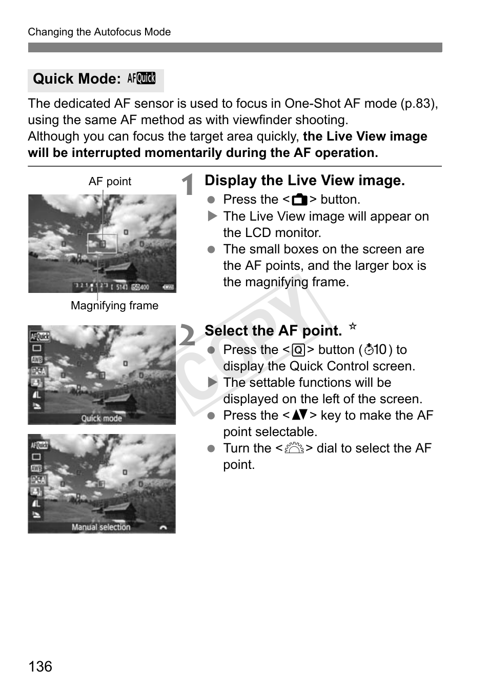Cop y | Canon EOS Rebel T3i 18-55mm IS II Lens Kit User Manual | Page 136 / 324