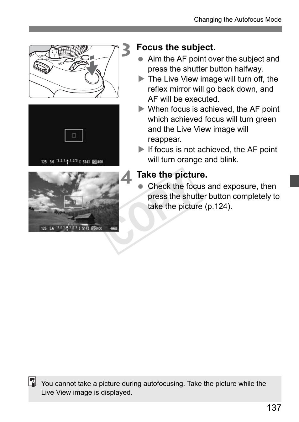 Cop y | Canon EOS Rebel T3i 18-55mm IS II Lens Kit User Manual | Page 137 / 324